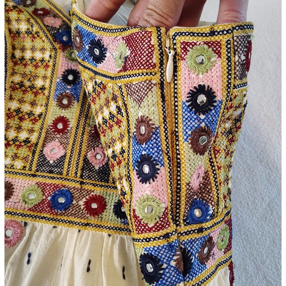 Anthropologie Payal Pratap Nora Midi Embroidered Artisan Festival Boho Dress 8 - Picture 15 of 15